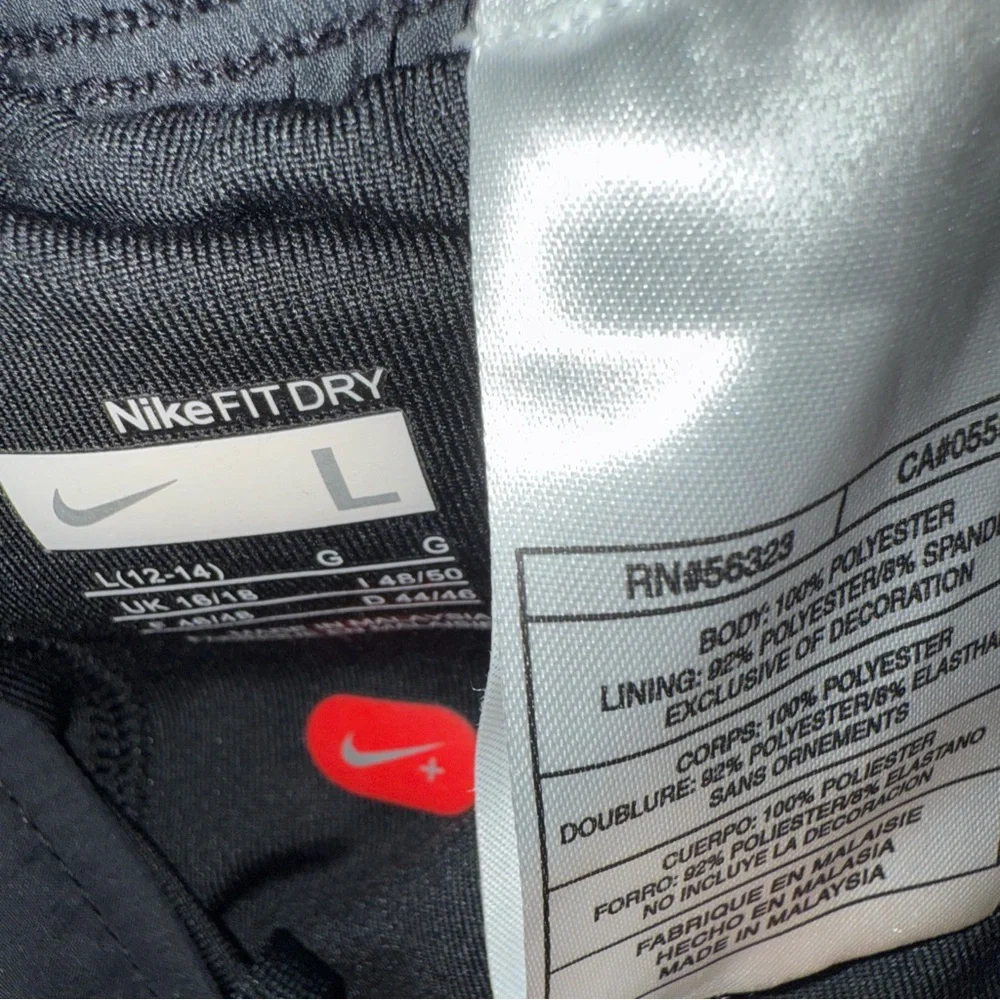 Nike Fit Dry Black Blue Dark Gray Athletic Shorts Womens Large Running‎
